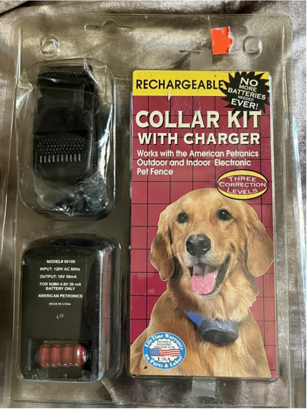 new in open PACKAGE charger 1 collars manual dog training SET NEVER USED